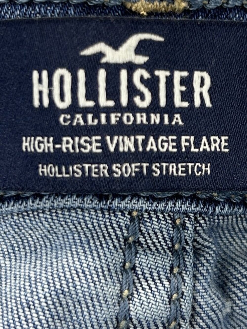 Hollister Jeans Womens Size 3S Blue Denim High Rise Vintage Flare Stretch